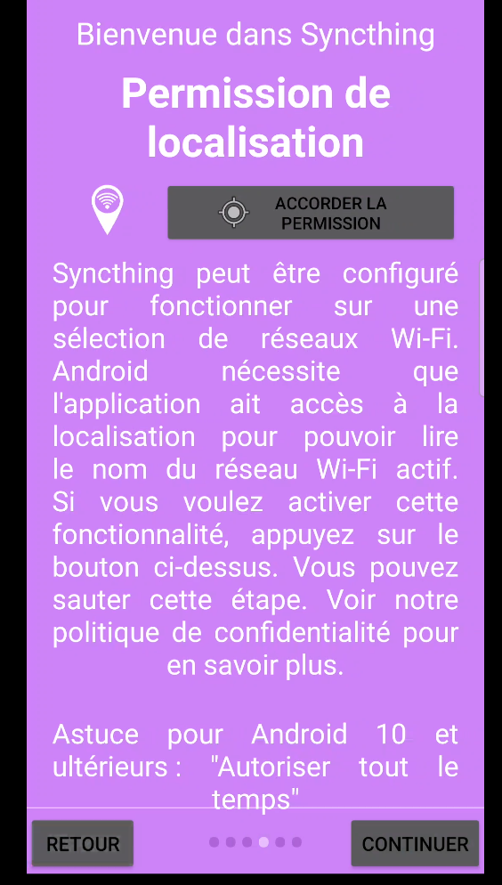 Figure 34: Location authorization
