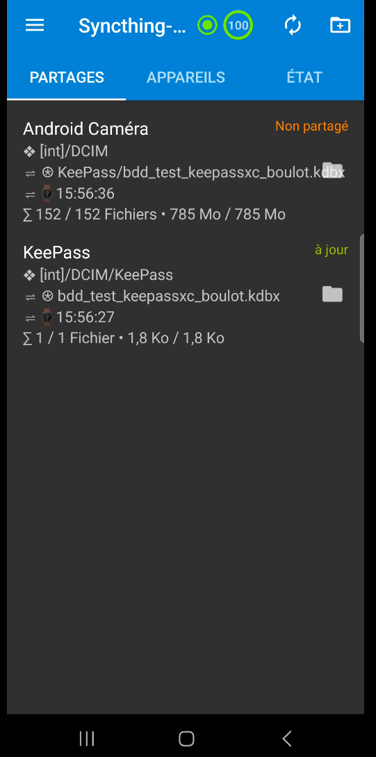 Figure 46: Sychronization on Android
