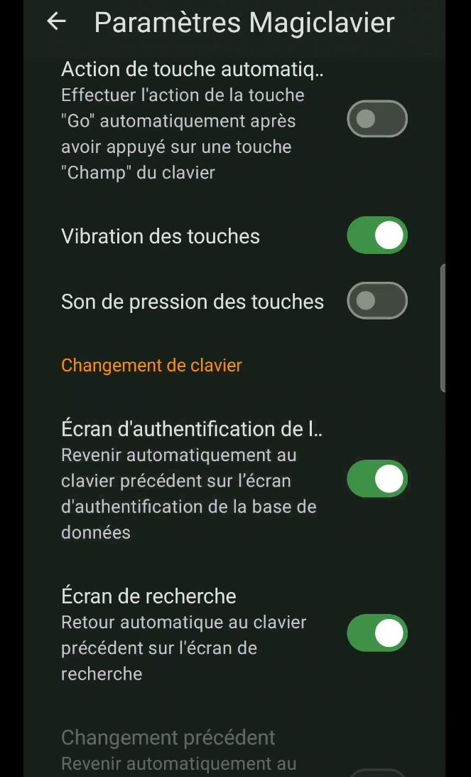Figure 56: Magiclavier settings