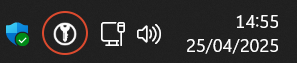 Figure 9 : Application dans la zone de notification