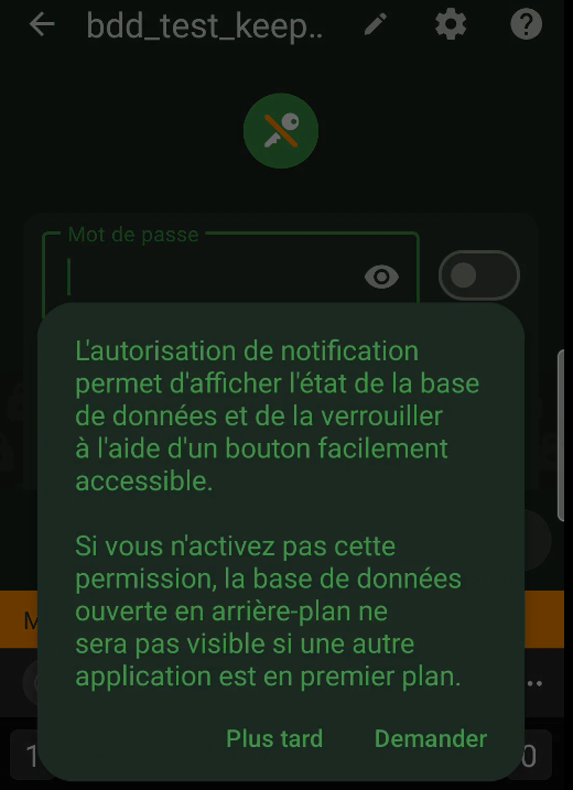 Figure 51 : Autorisation notifications