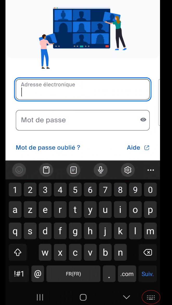 Figure 57 : Changement de clavier